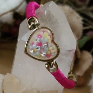 Betsey Johnson-Candy Sprinkles Heart Bracelet